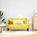 vidaXL sárga szövet loveseat kanapé 111 cm
