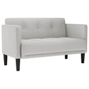 vidaXL felhőszürke szövet loveseat kanapé 111 cm