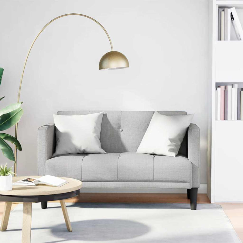 vidaXL felhőszürke szövet loveseat kanapé 111 cm