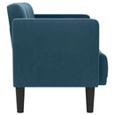 vidaXL kék bársony loveseat kanapé 111 cm