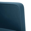 vidaXL kék bársony loveseat kanapé 111 cm