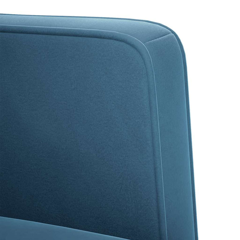 vidaXL kék bársony loveseat kanapé 111 cm