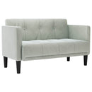 vidaXL világosszürke bársony loveseat kanapé 111 cm