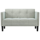 vidaXL világosszürke bársony loveseat kanapé 111 cm