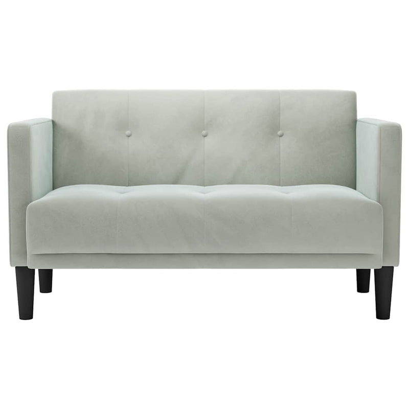 vidaXL világosszürke bársony loveseat kanapé 111 cm