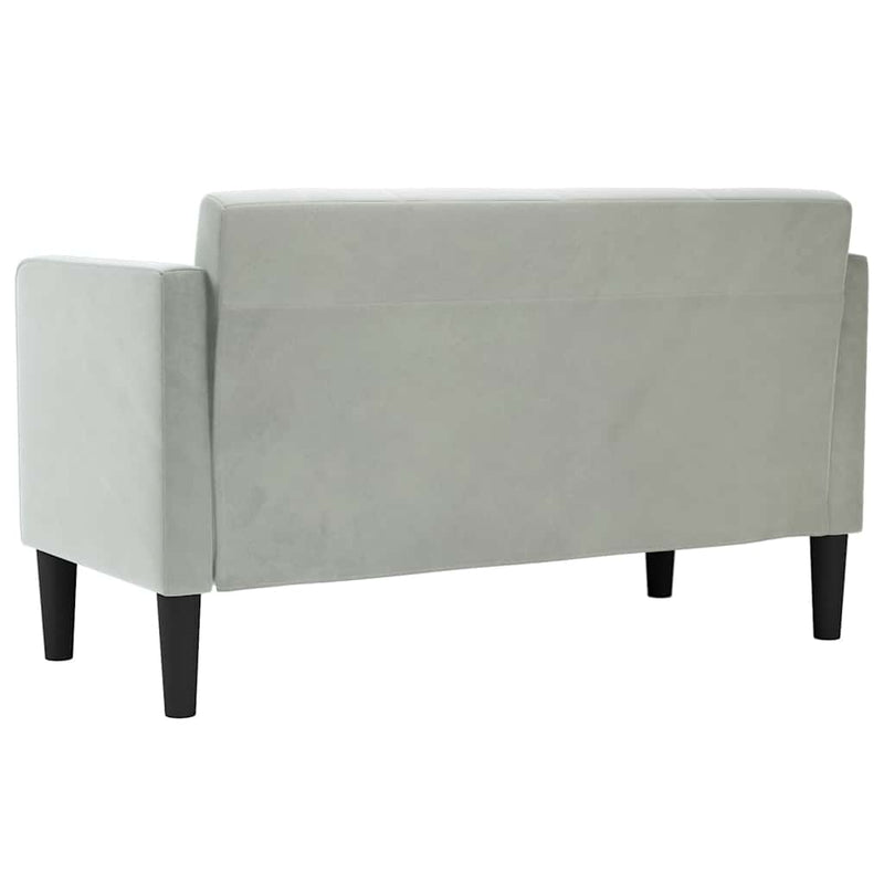 vidaXL világosszürke bársony loveseat kanapé 111 cm