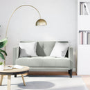 vidaXL világosszürke bársony loveseat kanapé 111 cm