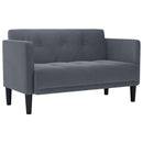 vidaXL sötétszürke bársony loveseat kanapé 111 cm