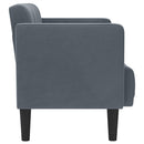vidaXL sötétszürke bársony loveseat kanapé 111 cm