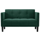 vidaXL sötétzöld bársony loveseat kanapé 111 cm