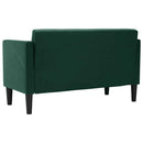 vidaXL sötétzöld bársony loveseat kanapé 111 cm