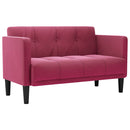 vidaXL bordó bársony loveseat kanapé 111 cm