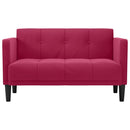 vidaXL bordó bársony loveseat kanapé 111 cm
