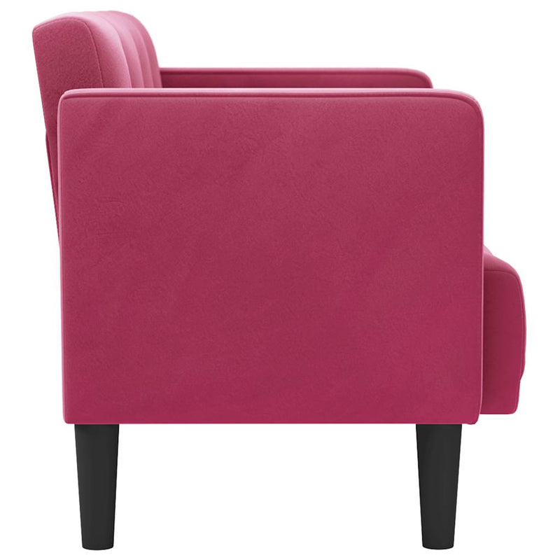 vidaXL bordó bársony loveseat kanapé 111 cm
