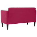 vidaXL bordó bársony loveseat kanapé 111 cm
