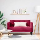vidaXL bordó bársony loveseat kanapé 111 cm
