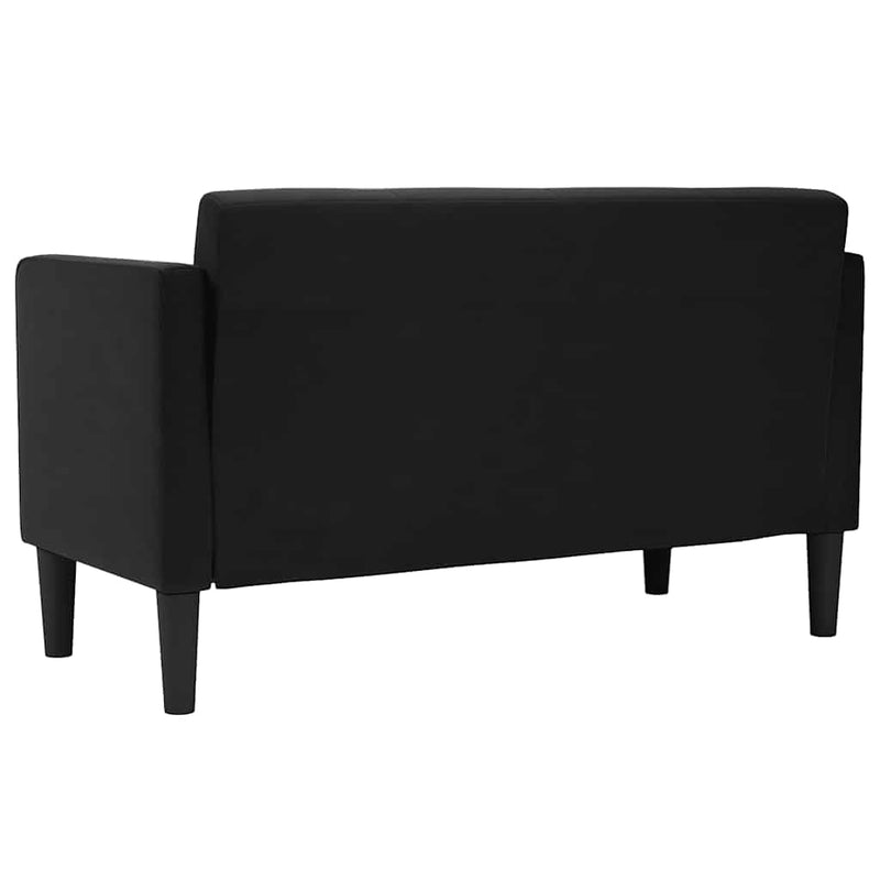 vidaXL fekete bársony loveseat kanapé 111 cm