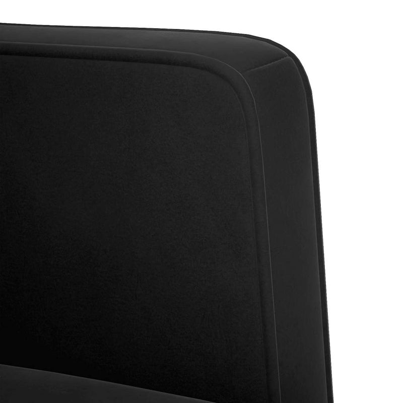 vidaXL fekete bársony loveseat kanapé 111 cm