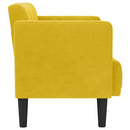 vidaXL sárga bársony loveseat kanapé 111 cm