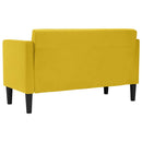 vidaXL sárga bársony loveseat kanapé 111 cm