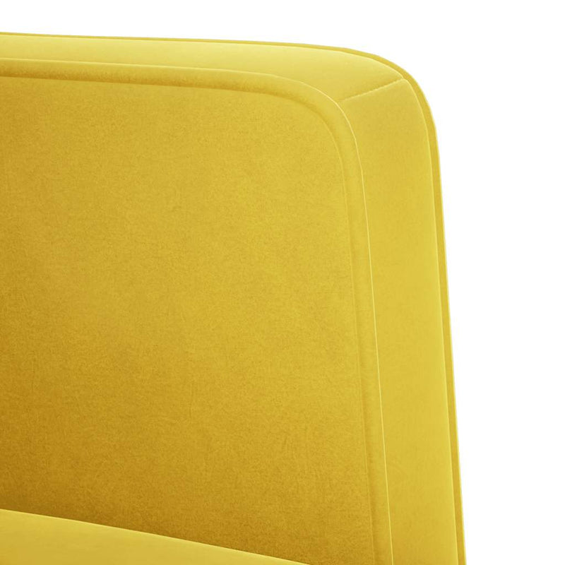 vidaXL sárga bársony loveseat kanapé 111 cm