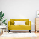 vidaXL sárga bársony loveseat kanapé 111 cm