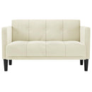 vidaXL krém bársony loveseat kanapé 111 cm