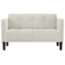 vidaXL krém bársony loveseat kanapé 111 cm