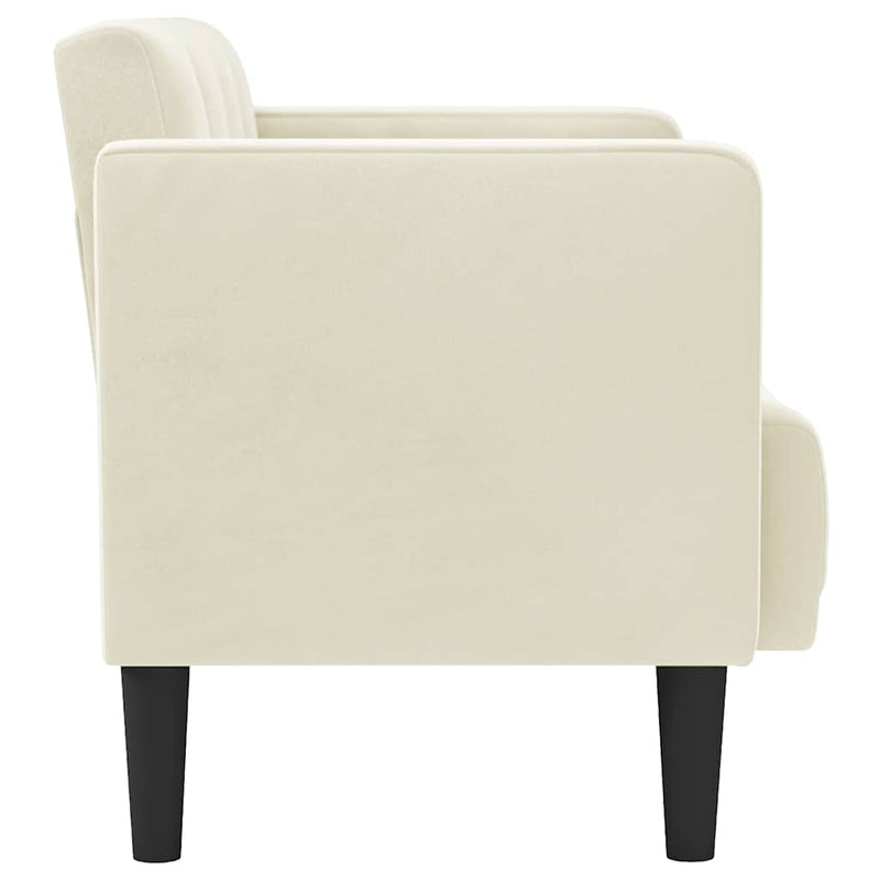 vidaXL krém bársony loveseat kanapé 111 cm