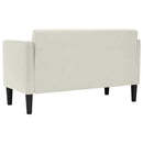 vidaXL krém bársony loveseat kanapé 111 cm
