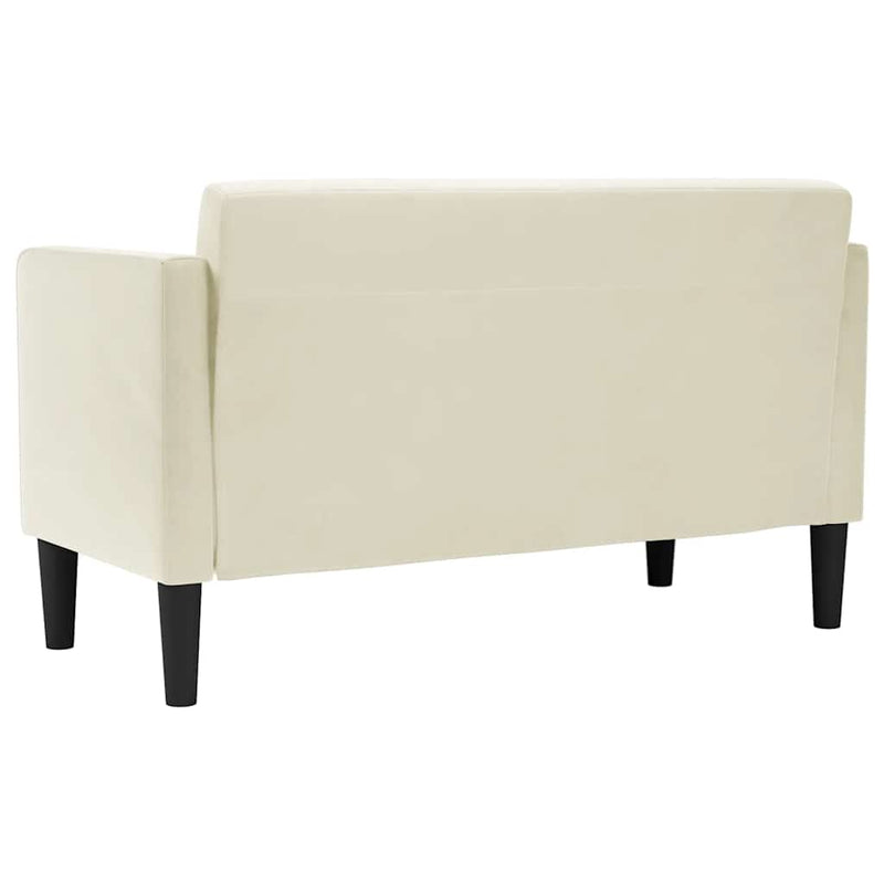 vidaXL krém bársony loveseat kanapé 111 cm