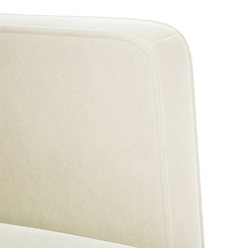 vidaXL krém bársony loveseat kanapé 111 cm
