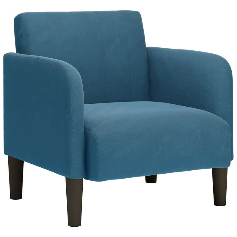vidaXL kék bársony kanapészék karfás szék 54 cm