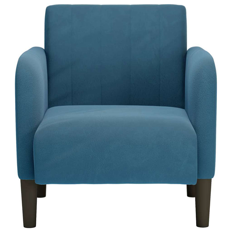 vidaXL kék bársony kanapészék karfás szék 54 cm