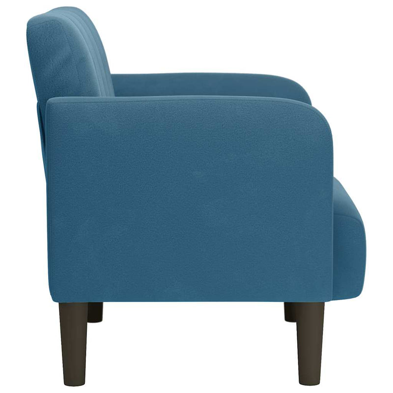 vidaXL kék bársony kanapészék karfás szék 54 cm