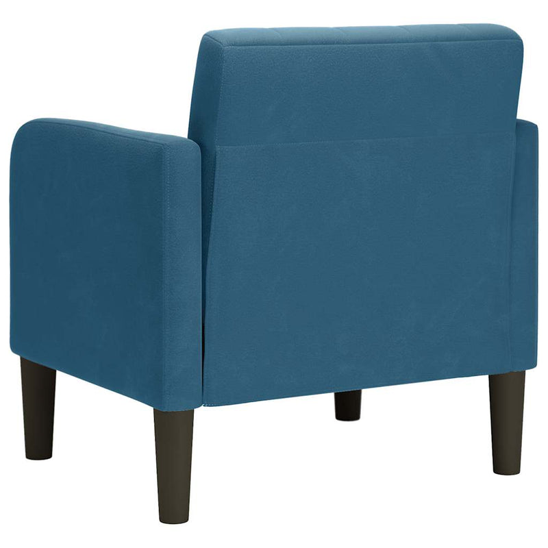 vidaXL kék bársony kanapészék karfás szék 54 cm