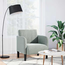 vidaXL világosszürke bársony kanapészék karfás szék 54 cm