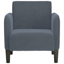 vidaXL sötétszürke bársony kanapészék karfás szék 54 cm