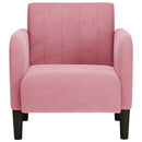 vidaXL rózsaszín bársony kanapészék karfás szék 54 cm