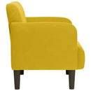 vidaXL sárga bársony kanapészék karfás szék 54 cm