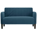 vidaXL kék bársony loveseat kanapé 109 cm