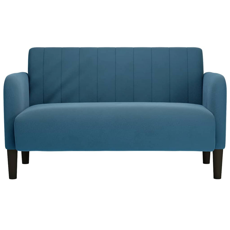 vidaXL kék bársony loveseat kanapé 109 cm