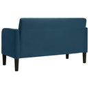 vidaXL kék bársony loveseat kanapé 109 cm