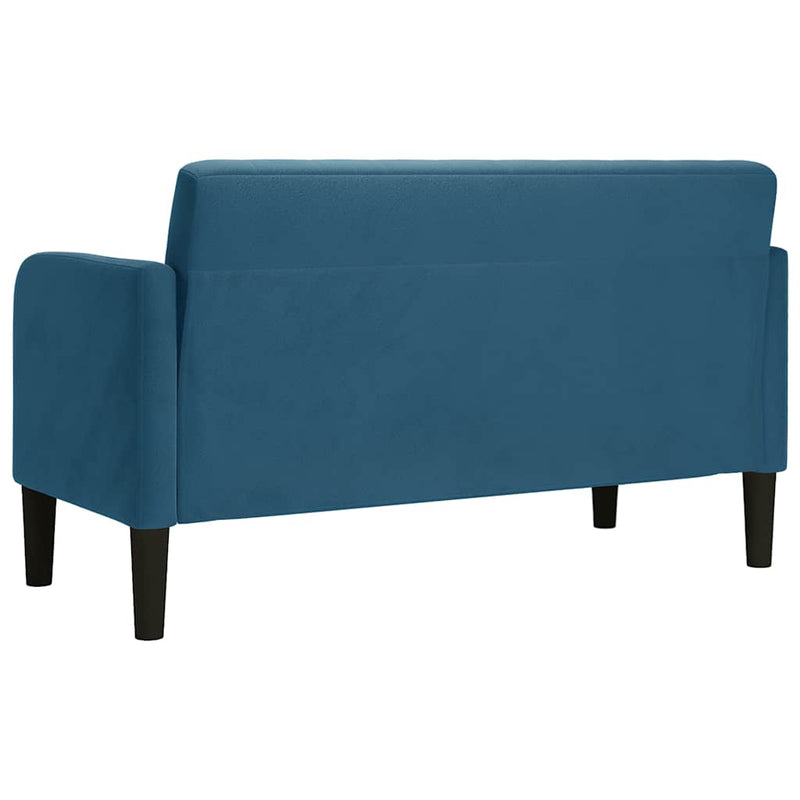 vidaXL kék bársony loveseat kanapé 109 cm