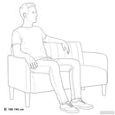 vidaXL kék bársony loveseat kanapé 109 cm