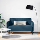 vidaXL kék bársony loveseat kanapé 109 cm