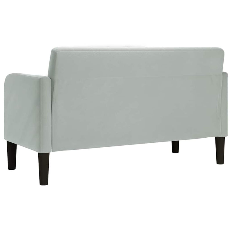 vidaXL világosszürke bársony loveseat kanapé 109 cm