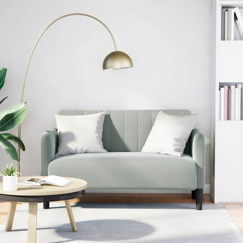 vidaXL világosszürke bársony loveseat kanapé 109 cm