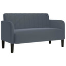 vidaXL sötétszürke bársony loveseat kanapé 109 cm