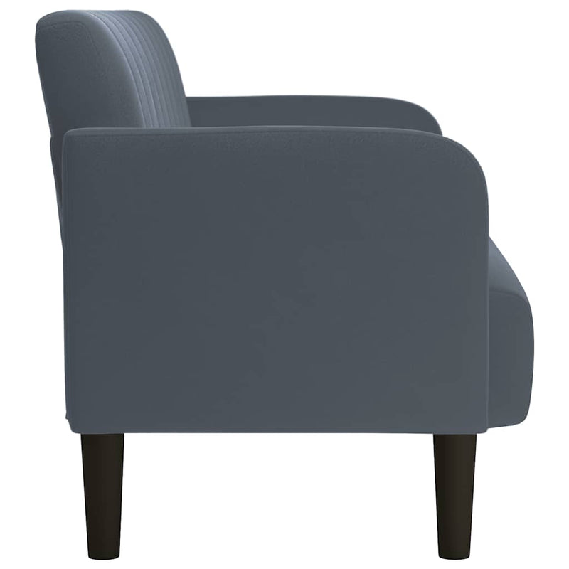 vidaXL sötétszürke bársony loveseat kanapé 109 cm